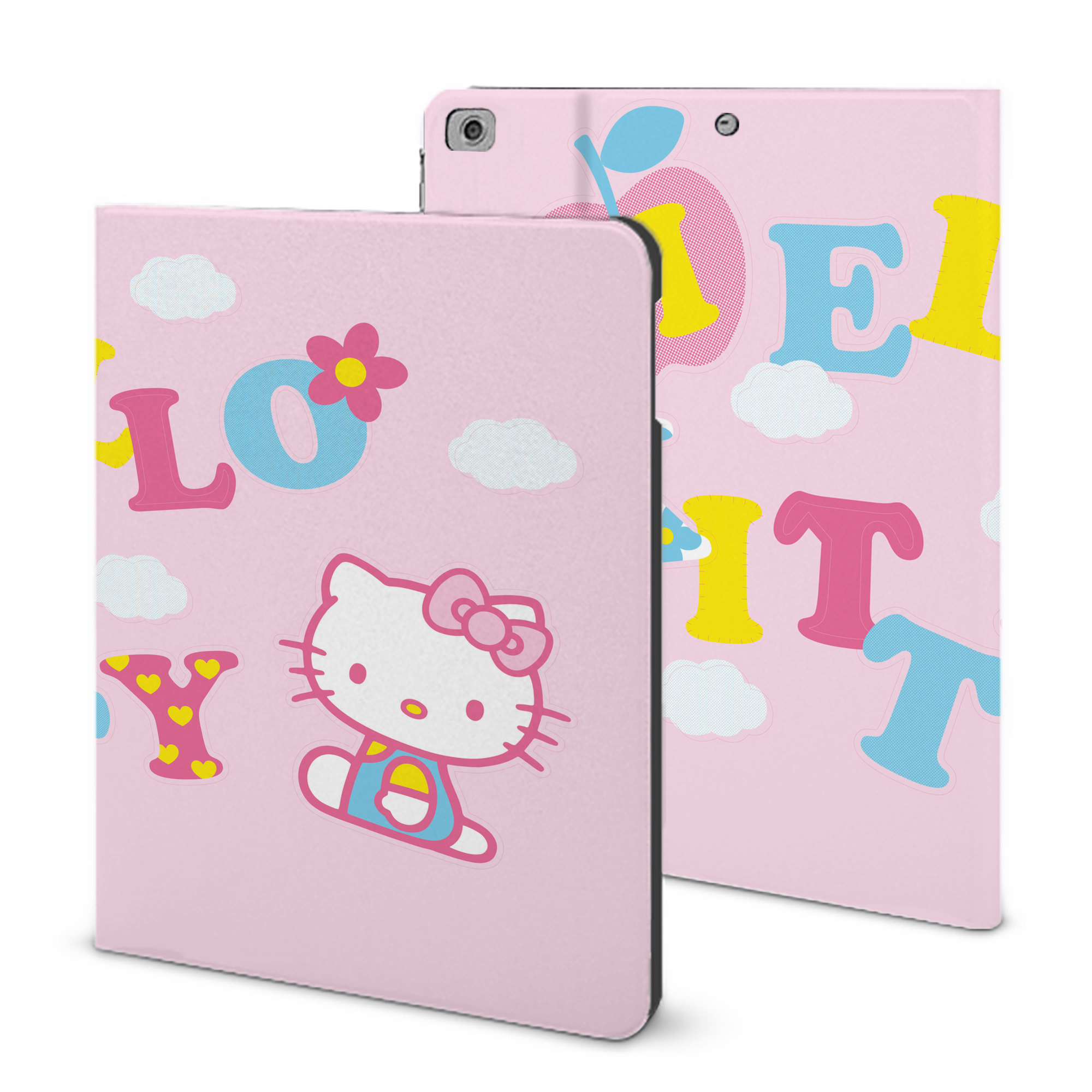 （画像用） Hello Kitty ハローキティ IPad ケース ブック型 PUレザー TPU 耐衝撃 軽量 薄型 ペン収納なし 全面保護 IPad 各モデル対応